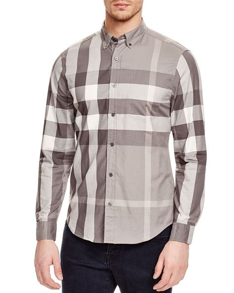 Burberry Fred Check Slim Fit Button